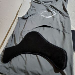 Gray Women's Sleeveless Athletic Tank Top with Reflective Logo